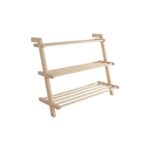 Viseći stalak za cipele od masivnog bora u svijetloj prirodnoj boji 80x65x42 cm Eddison – Jotex