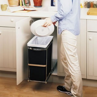 Plastična kanta za smeće, 30 l crna - simplehuman