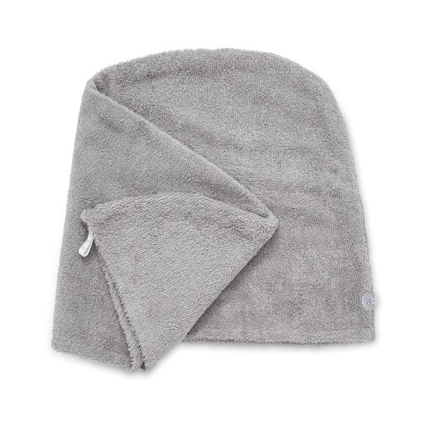 Sivi brzosušeći pamučni ručnici za kosu u setu 2 kom 20x13 cm Quick Dry – Catherine Lansfield-image-2