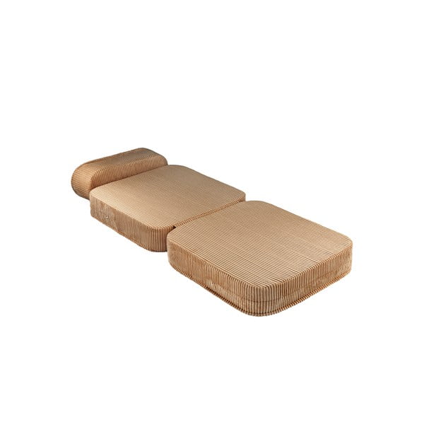 Smeđa dječja fotelja od samta Flip – Wigiwama-image-2