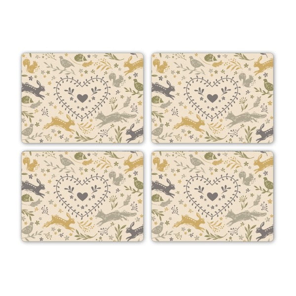 Podmetač od pluta 4 kom 29x21 cm Woodland - Cooksmart ®-image-1