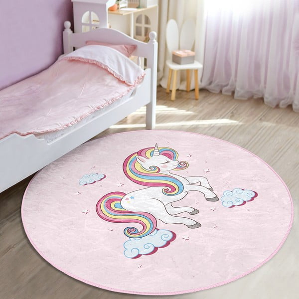 Ružičasti dječji tepih ø 120 cm Comfort – Mila Home-image-4