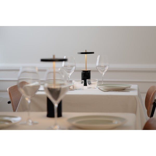 Crna mramorna LED stolna lampa s mogućnosti zatamnjivanja s metalnim sjenilom (visina 25,5 cm) Asteria Move Mini – UMAGE-image-1