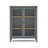Vitrina prljavo zelena od masivnog bora 90x110x40 cm Misti – Marckeric