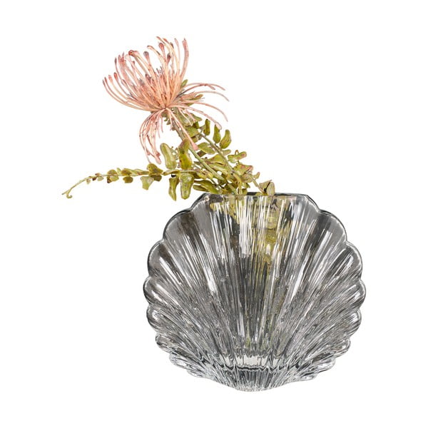 Svijetlo siva staklena ručno izrađena vaza – House Nordic-image-3