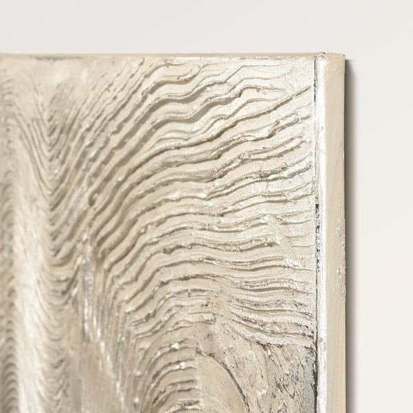 Ručno oslikana slika 88x118 cm Metallic Silver – Malerifabrikken-image-3