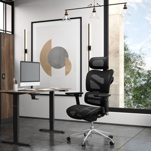 Crna uredska stolica V-Commander – Diablo Chairs-image-1