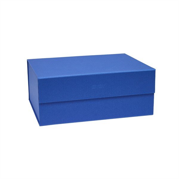 Plava kartonska kutija za pohranu s poklopcem 33x25x15 cm Hako – OYOY Living Design