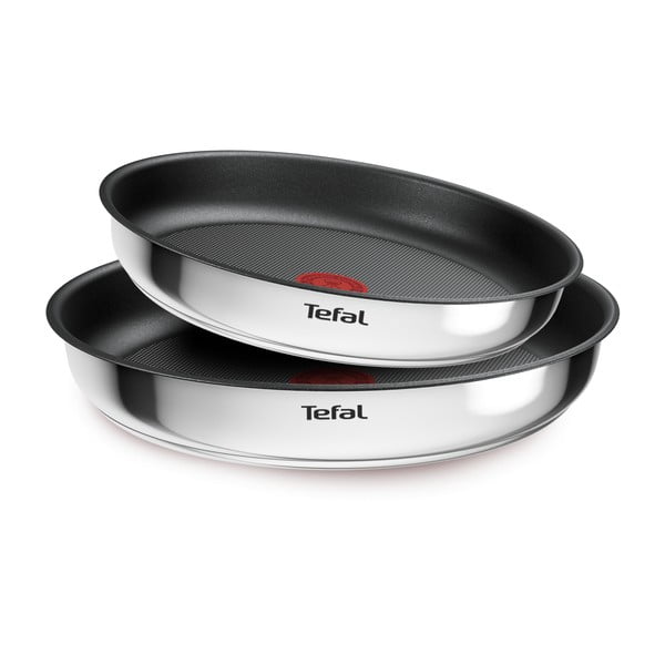 Tave u setu 2 kom s neprijanjajućom površinom/s uklonjivom ručkom od nehrđajućeg čelika ø 26 cm INGENIO Cook Eat L8813S75 – Tefal-image-3
