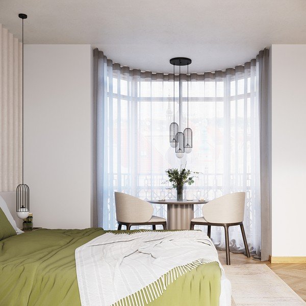 Bijela/crna viseća svjetiljka sa staklenim sjenilom Belinda – Sollux-image-2