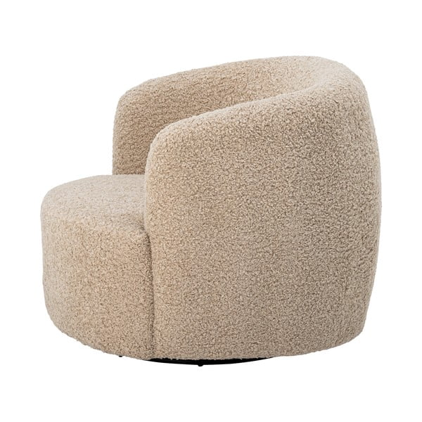 Bež fotelja od bouclé tkanine Bocca – Bloomingville-image-4