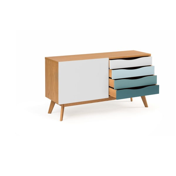 Komoda s plavim ladicama Woodman Avon-image-2