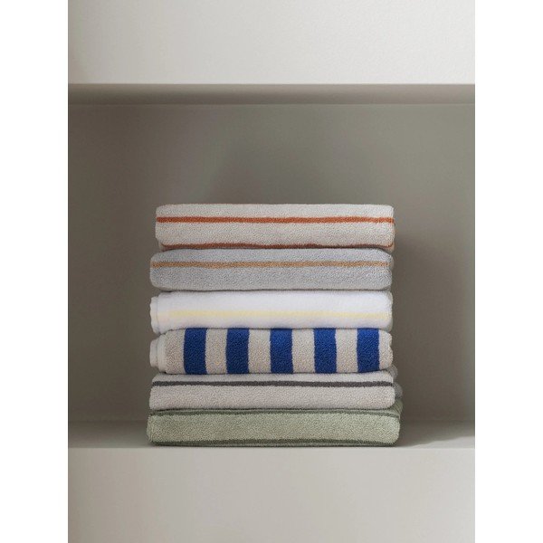 Plavi/krem ručnici u setu 2 kom od organskog pamuka od frotira 30x50 cm Arto – Blomus-image-2