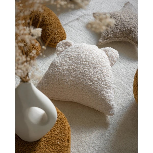 Krem dječji jastuk za sjedenje od bouclé tkanine Bear – Wigiwama-image-3