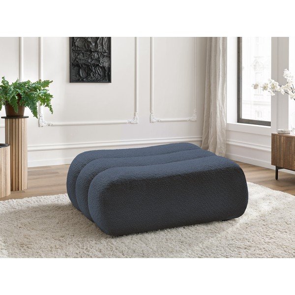 Tamno plavi tabure od bouclé tkanine Azra – Bobochic Paris-image-1