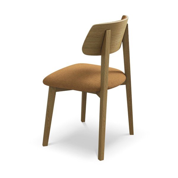 Blagovaonska stolica od masivnog drveta boja terakote Niu – Makamii-image-3