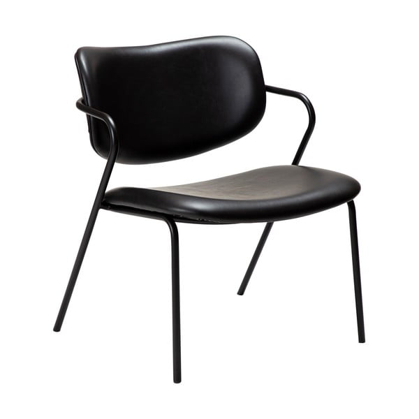 Crna fotelja od imitacije kože Zed - DAN-FORM Denmark