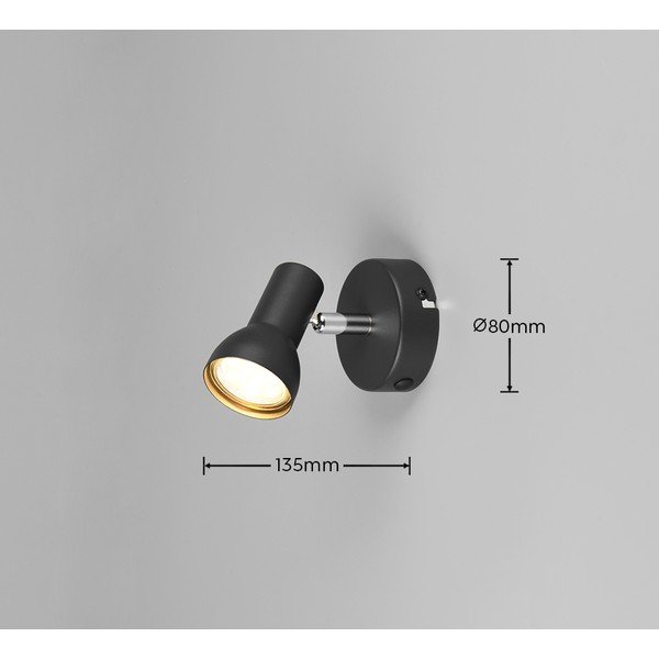 Crni reflektor ø 8 cm Cantar – Reality-image-4