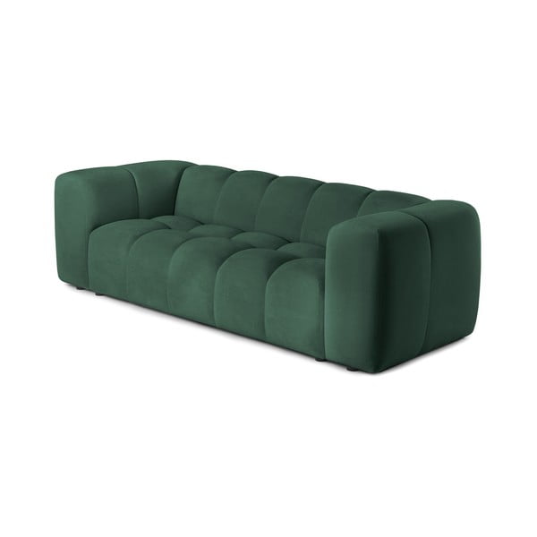 Zelena baršunasta sofa 225 cm Cube – Bonami Selection-image-2