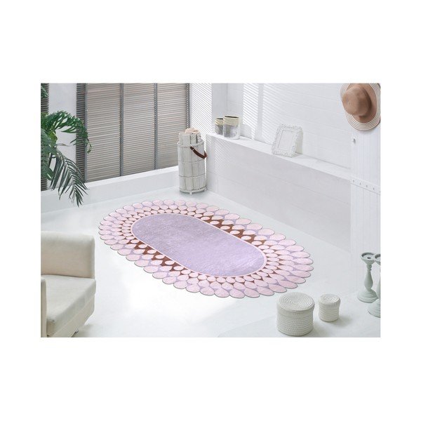 Tepih Vitaus Zinno Oval Kahve, 80 x 150 cm-image-1
