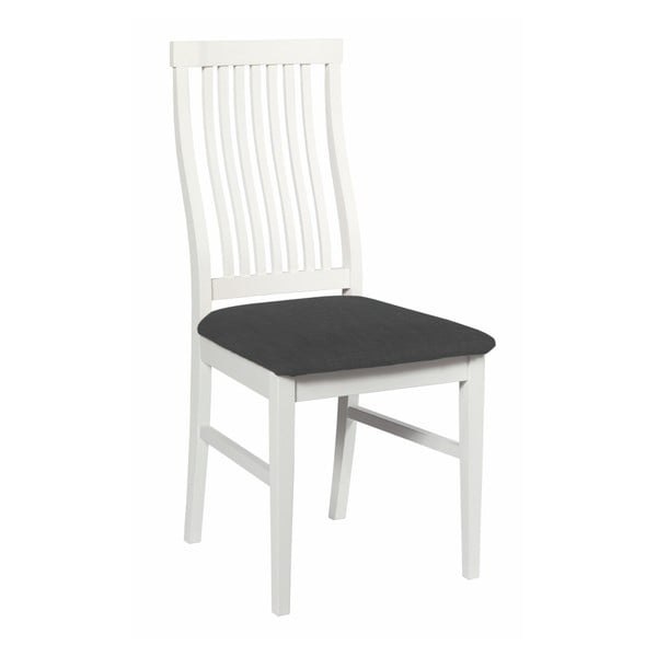 Bijela stolica za blagovanje s crnim sjedištem Rowico Kansas
