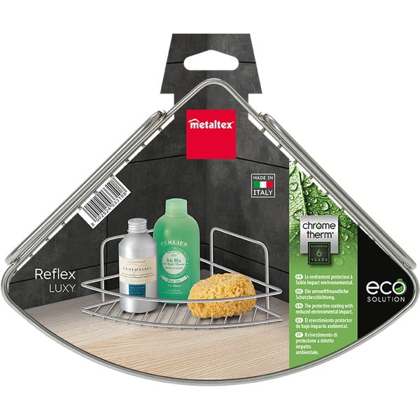 Željezna kupaonska polica u sjajno srebrnoj boji Luxy – Metaltex-image-2