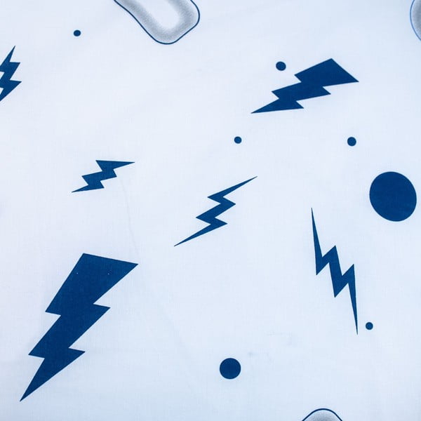 Bijela/plava pamučna dječja posteljina za krevet za jednu osobu 140x200 cm Game over  – Jerry Fabrics-image-4