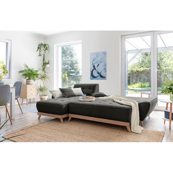 Tamno siva kutna garnitura na razvlačenje Miuform Dazzling Daisy-image-4