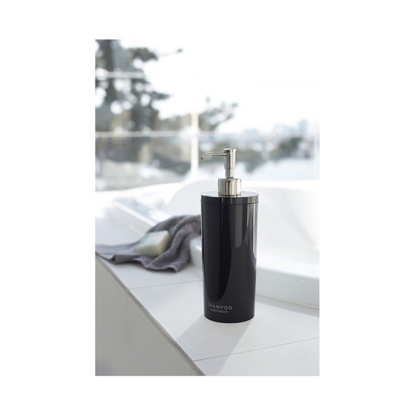 Crni plastičan dozator sapuna 500 ml Round – YAMAZAKI-image-1