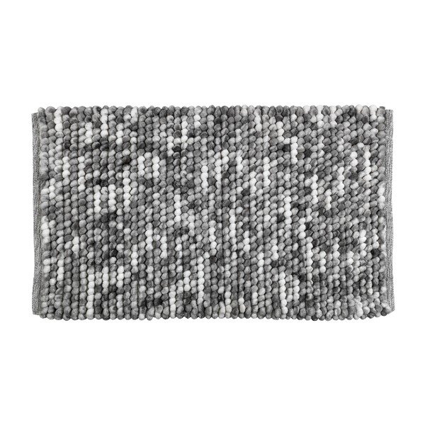 Sivi kupaonski tepih s memorijskom pjenom Wenko Smooth Grey, 90 x 60 cm-image-1
