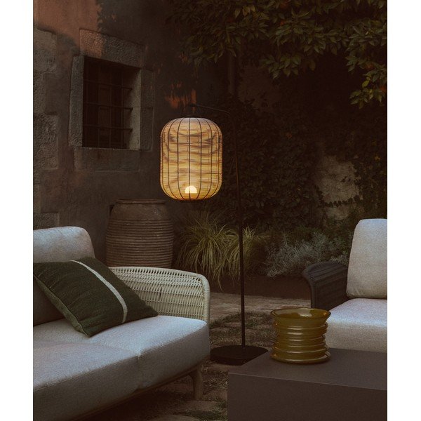 Smeđe-siva LED lanterna s USB (visina 55 cm) Saranella – Kave Home-image-1