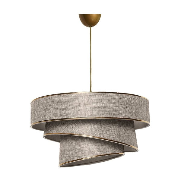 Bež/u zlatnoj boji viseća svjetiljka s tekstilnim sjenilom ø 40 cm Couper – Opviq lights