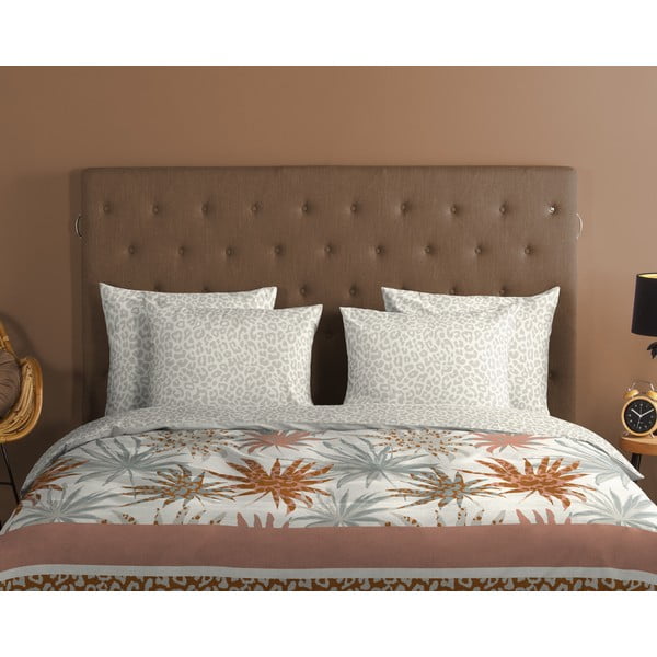 Bijelo-svijetlo siva pamučna posteljina za krevet za jednu osobu 140x200 cm - Good Morning-image-2