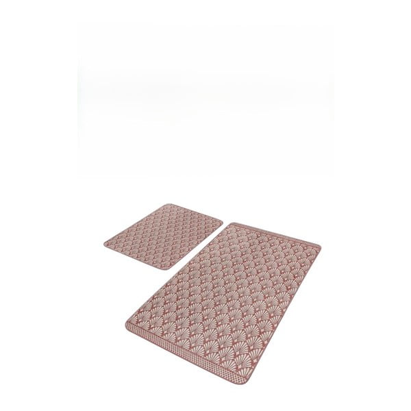 Smeđe od samta kupaonske prostirke u setu 2 kom 60x100 cm – Mila Home