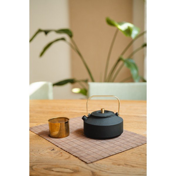 Crni čajnik od lijevanog željeza s cjedilom 1 l Shangdong – Bredemeijer-image-2