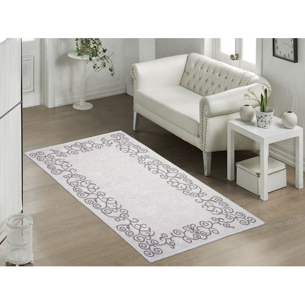 Sivo-bež pamučni tepih Vitaus Orkide, 60 x 90 cm-image-1