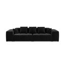 Crna baršunasta sofa 320 cm Rome Velvet - Cosmopolitan Design