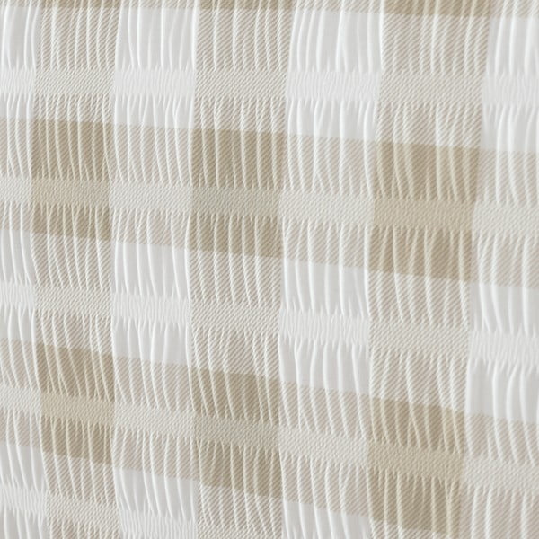 Bijela/bež posteljina za krevet za jednu osobu od krepa 135x200 cm Gingham Check – Catherine Lansfield-image-4