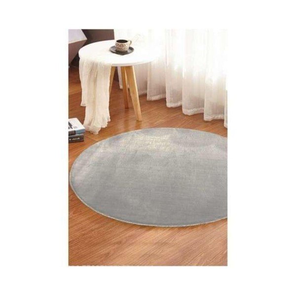 Svijetlo sivi perivi okrugli tepih ø 120 cm Pelush Grey – Mila Home-image-1