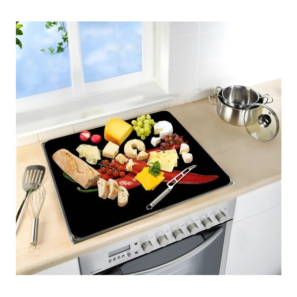 Staklena zaštita za kuhinjski zid iza štednjaka Wenkoo Peperoni, 50 x 56 cm-image-4