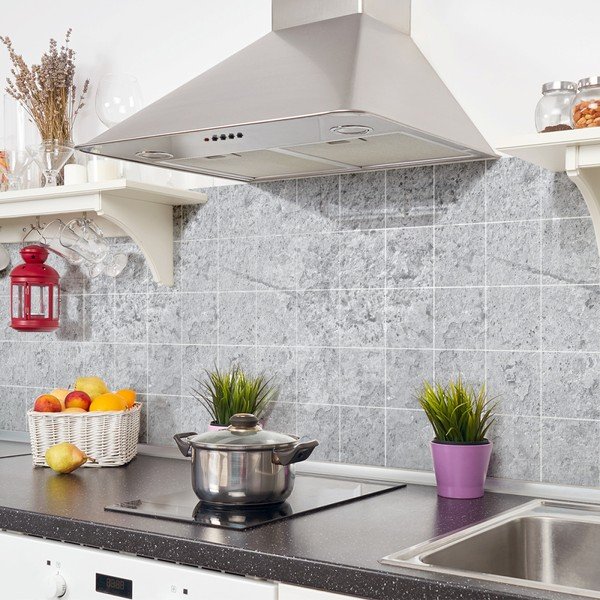 Set od 24 zidne naljepnice Ambiance Cement Tile Stickers with Stones Effect, 10 x 10 cm-image-3