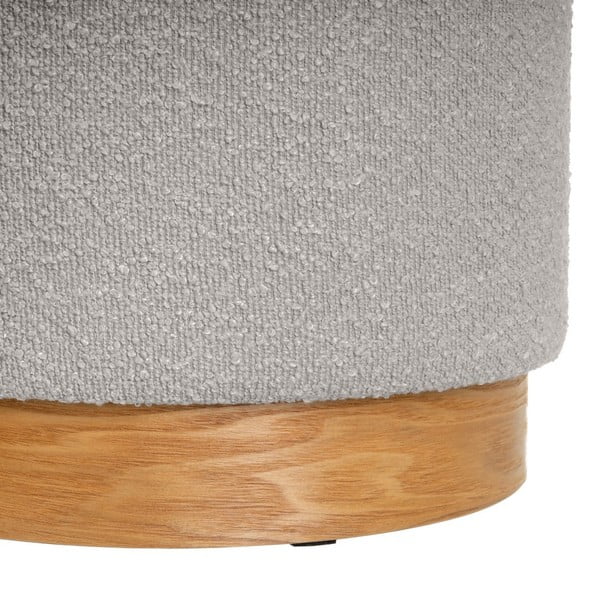 Svijetlo sivi taburei 2 kom od bouclé tkanine – Casa Selección-image-3