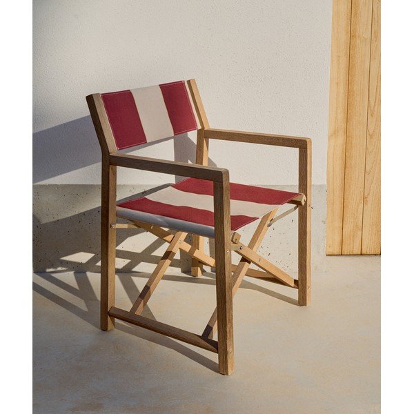 Bordo/bež vrtna stolica Vilara – Kave Home-image-1