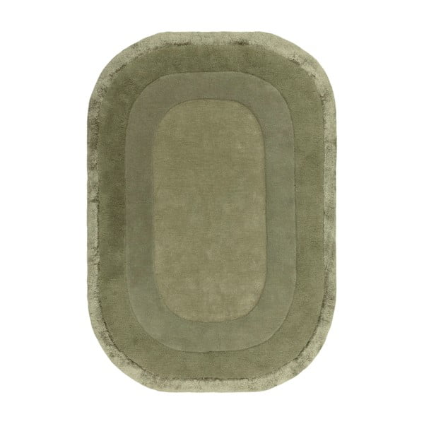Zeleni ručno rađen tepih od mješavine vune 160x230 cm Halo – Asiatic Carpets