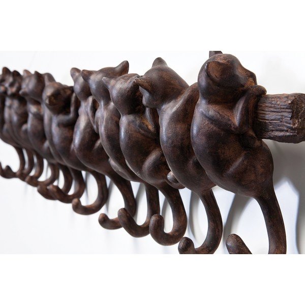 Smeđa zidna vješalica Kare Design Cats-image-4