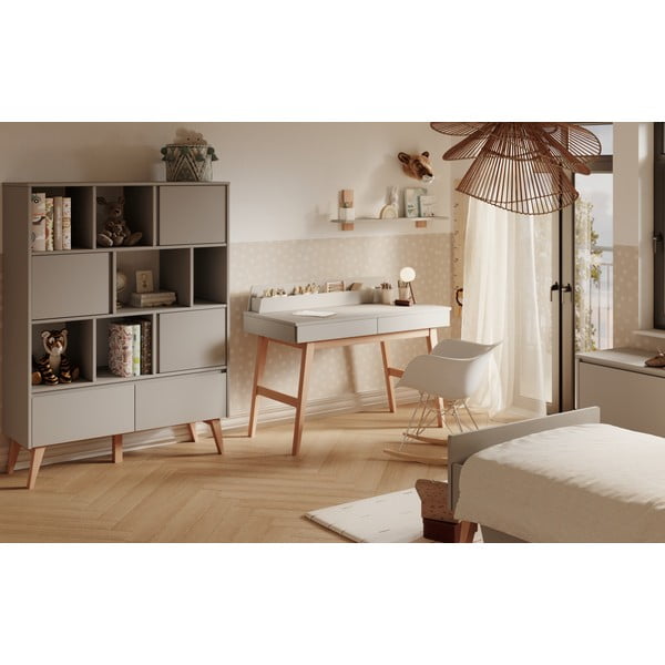 Siva dječja biblioteka 120x42,5 cm Swing – Pinio-image-1