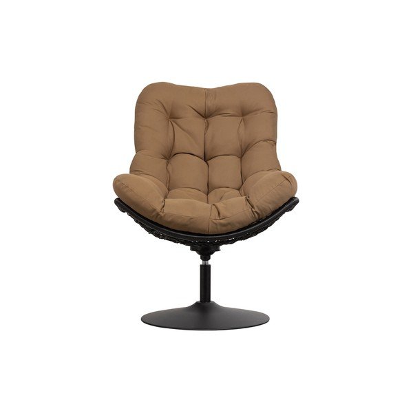 Smeđa okretna vrtna stolica s ratanom WOOOD Vive-image-2