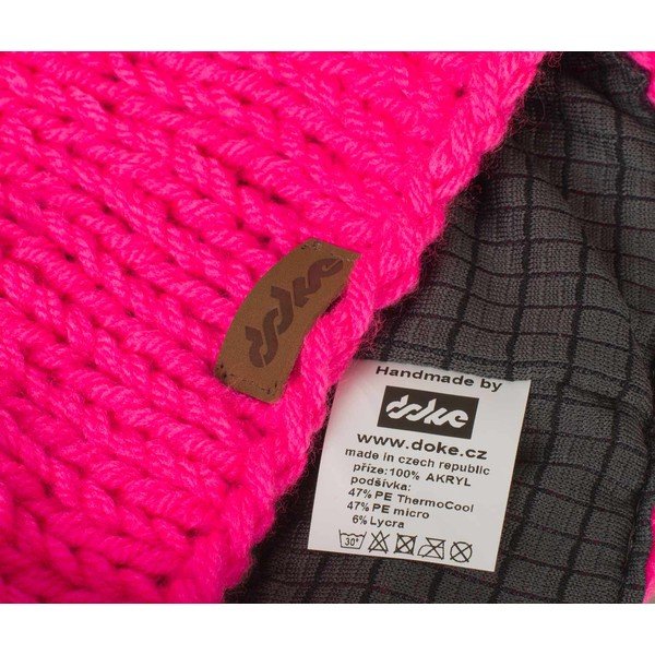 Ručno pletena kapa DOKE Pink Beanie-image-2