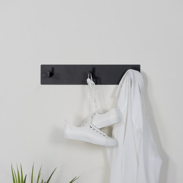 Crna metalna zidna vješalica 50 cm Leatherman – Spinder Design-image-1