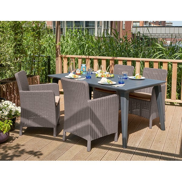 Svjetlo smeđa plastična vrtna fotelja Trenton – Keter-image-1